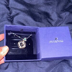 Swarovski Silver and Blue Necklace with Elegant Pendant